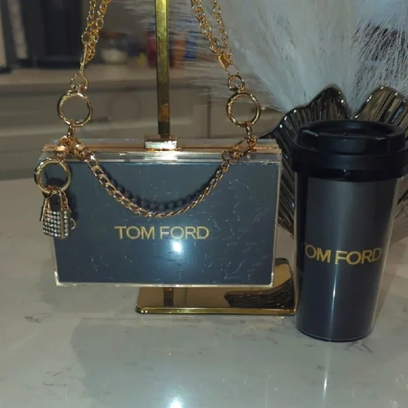 Tom Ford Paper Shopping Bag Transformed Novelty Clutch And cup